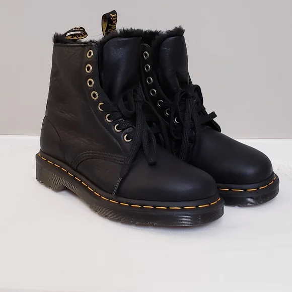 Dr. Marten 1460 Pascal Faux Fur Lined Boots - Picture 1 of 7